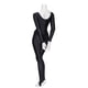 thumbnail image 4 of Speerise - Mono de baile de manga larga brillante para mujer, con estribos, de licra, para adultos, para gimnasia, color negro, ropa de baile de cuerpo entero, monos para niña, 4 of 5