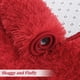 thumbnail image 5 of Alfombra CAROMIO 203x254 cm Roja Esponjosa Antideslizante de Pelo Largo, 5 of 7