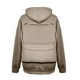 thumbnail image 5 of Women's Backpack Hoodie 2025 Fall Winter Long Sleeve Casual Plain Zip Up Hooded Sweatshirt with Pockets Jacket Coat, 5 of 8