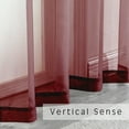 thumbnail image 6 of OVZME Window Sheer Curtains 84 Inch Lengh 4 panels for Living Room Privacy Semi Sheer Window Drapes for Bedroom Photography Backdrop Bathroom Home Office, 40W x 84L inches, Burgundy, 7 FT Long, 6 of 7
