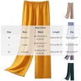 thumbnail image 2 of Lenpel Pajama Pants for Women Lightweight Casual Straight Leg Palazzo Sleep Trousers Flowy Comfy Loose Fit Lounge Pants, 2 of 4