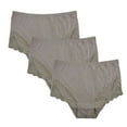 thumbnail image 1 of FEM Intimates Micro Nylon full Brief Panties with Lace Trim Micro Nylon - 3 Pack., 1 of 1