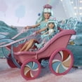 thumbnail image 3 of MGA's Dream Ella Candy Carriage and Unicorn, Pearlized White Unicorn Horse with Gold Glitter Horn, Bright Pink Mane, Pink Bridle, Reins, Saddle, Pink Carriage with Candy Glitter Railing, 3 of 9