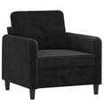 thumbnail image 5 of vidaXL 3 Piece Sofa Set Black Velvet, 5 of 7