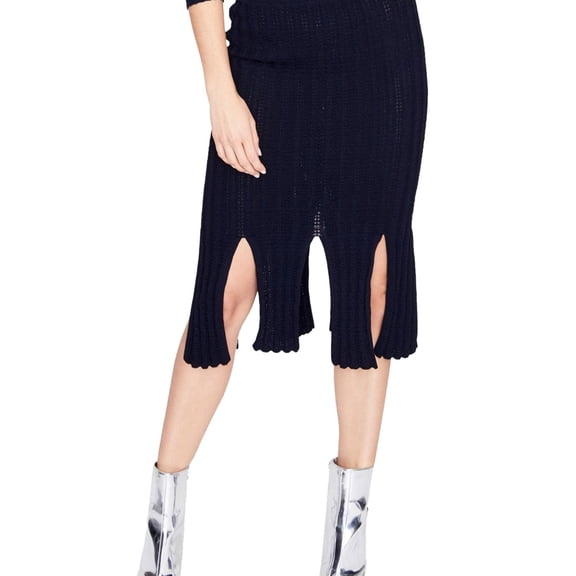 Rachel Roy Womens Knit Pencil Skirt, Blue, Medium