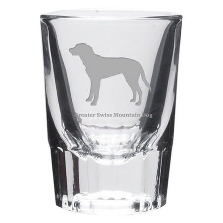 

Greater Swiss Mountain Dog Deep Etched Shot Glass
