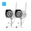 Zmodo Full HD Outdoor Home Wifi Security Surveillance Video Cameras System (2 Pack), Work with Google Assistant