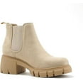 thumbnail image 4 of SODA PIONEER ~ Women Lug Sole Mid Heel Chelsea Fashion Ankle Bootie w/Double Elastic Gore, 4 of 5