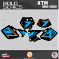 thumbnail image 3 of Kalair GFX Graphics Kit for Ktm Motocross 2-stroke 125SX,200SX,250SX,300SX and 380SX (1998-2000) Bold Series, 3 of 5