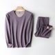 thumbnail image 1 of Conjunto de ropa interior térmica de otoño e invierno para mujer, superficie AB colorida esmerilada, ropa de otoño para hombre y pantalones, línea de ropa abrigada, pantalones, 1 of 5