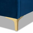 thumbnail image 4 of Baxton Studio Fabrico Blue Velvet Fabric and Gold Metal Full Size Platform Bed, 4 of 7