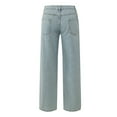 thumbnail image 4 of YDFCWXW Women Y2k Low Rise Baggy Jeans Loose Fit Boyfriend Straight Wide Leg Jeans Trendy Stretch Long Denim Pants Light Blue, L, 4 of 9