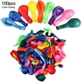 thumbnail image 2 of Bewildely 100 Uds 10 pulgadas 1,5g Globos de látex perlado fiesta de feliz cumpleaños boda adornos navideños Globo niños bolas de aire Globos Kits de decoración para fiestas mezcla de colores Bewildely HA002049-25, 2 of 6