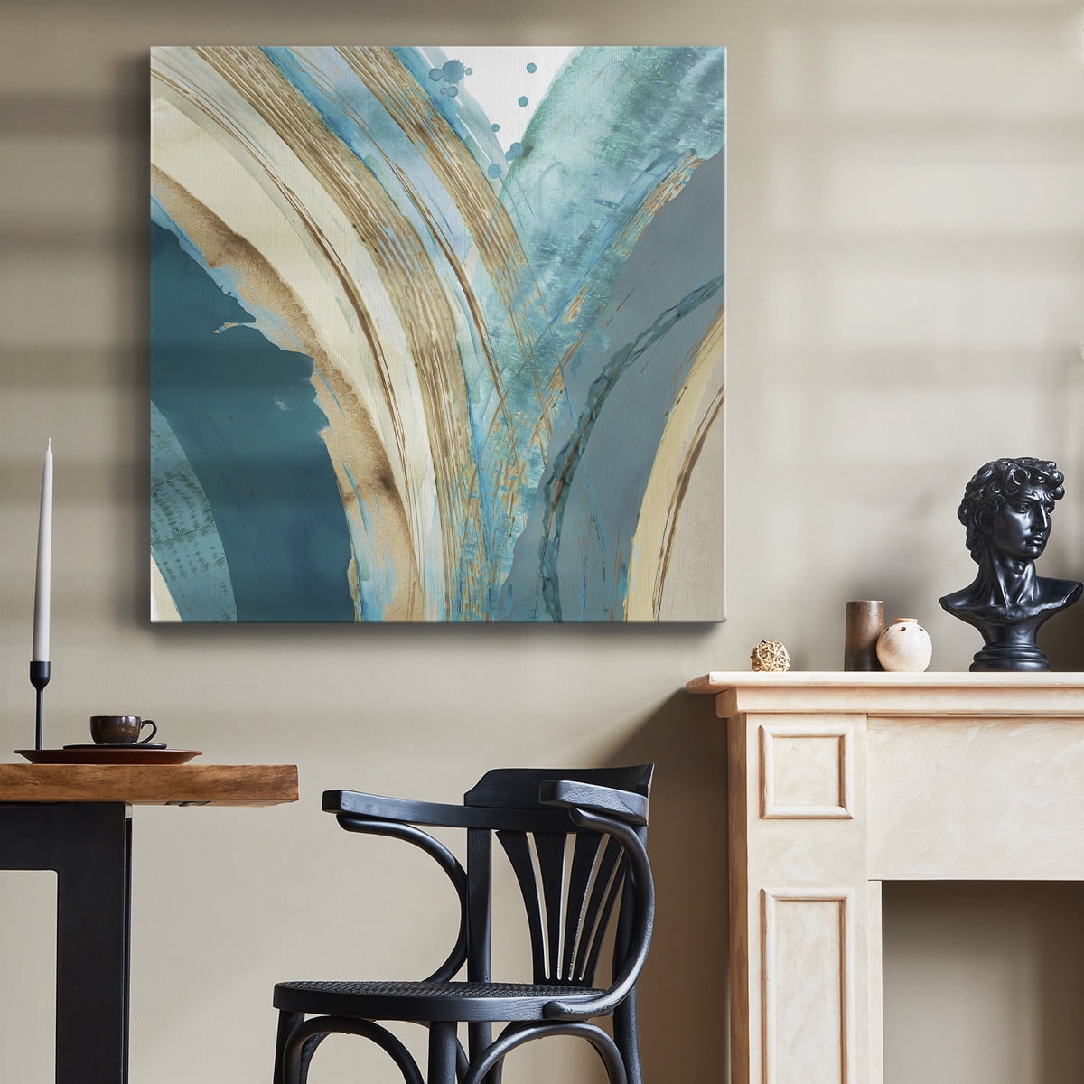 Wexford Home Making Blue Waves IV-Premium Gallery Wrapped Canvas, 16" x 16" - Ready to Hang