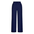 thumbnail image 5 of Juslio Womens Pants High Waist with Pockets Casual Elastic Waist Linen Linen Pants S, 5 of 7
