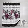 thumbnail image 3 of Halloween Shower Curtains for Bathroom, Black Horror Skull Roses Spi-der Web Vintage Waterproof Fabric Shower Curtain, Decorative Bathroom Curtain for Bathtub, 36"x72" , No Hooks Included, 3 of 9