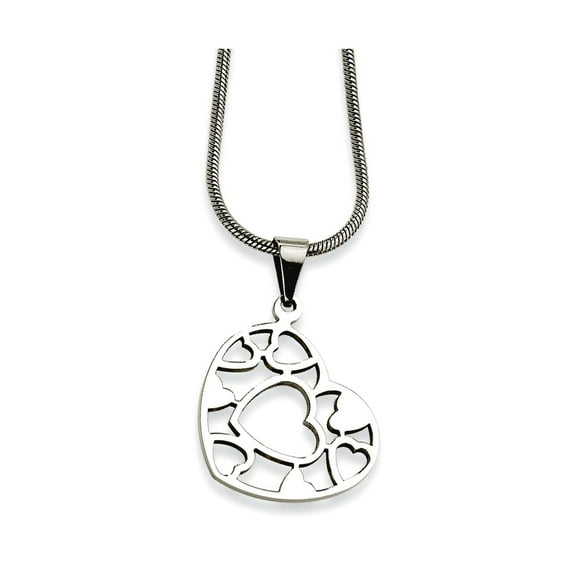 Chisel Stainless Steel Heart Pendant Necklace