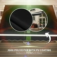 thumbnail image 6 of Barara King Patio Awning Sunshade Shelter,Patio Retractable Sun Shade,8' x 6.6' Patio Retractable Awning, Manual Exterior Sun Shade Deck Window Cover, Black, 6 of 11