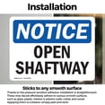 thumbnail image 3 of (2 Pack) Open Shaftway OSHA Notice Sign 10 Inch X 7 Inch Vinyl Label Decal Sticker Weather Resistant, UV Protected for Workplace, Business, and Construction Site, Made in the USA, 3 of 7