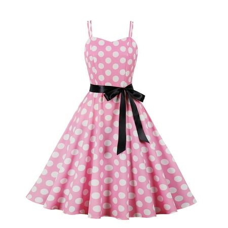 

Baby Girls Dresses Polka Dots Printed Sleeveless O-Neck Spring Summer Button Princess Wedding Stylish Holiday Dress