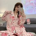 thumbnail image 1 of Pijama Kawaii Sanrio Kuromi Cinnamoroll My Melody para mujer, traje de Casa de manga larga, transpirable, cómodo, primavera y otoño, 1 of 4