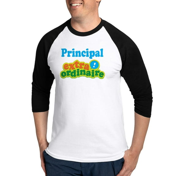 CafePress - Principal Extraordinaire Baseball Jersey - Cotton Baseball Jersey, 3/4 Raglan Sleeve Shirt