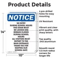 thumbnail image 2 of (2 Pack) No Entry During School Hours This OSHA Notice Sign 10 Inch X 14 Inch Indoor / Outdoor Rust-Free Aluminum Metal Signs for Workplace, Workshop, and Construction Site, Made in the, 2 of 8