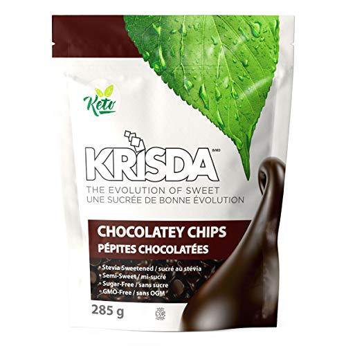 Krisda Semi Sweet Chocolatey Chips Sweetened with Stevia, 285 grams