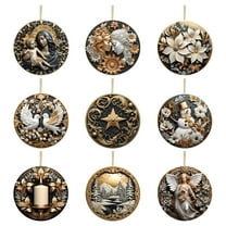 2024 Nativity Scene Ornaments, 3.14 Inches Christmas Tree Ornaments, Birth of Jesus Hanging Decorations, Holy Religious Gifts Hanging Ornaments, Nativity Ornaments for Xmas Decor