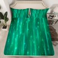 thumbnail image 2 of Turqoise Full Sheets Abstract Glowing Gradient Bed Set for Boys, Aesthetic Ombre Bed Sheets Set Modern Neon Lights Sheet Set, Psychedelic Stars Bedding Set, 2 of 7
