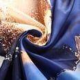 thumbnail image 3 of Cortina de ducha de tela moderna de lujo azul con pintura de arte abstracto de mármol azul marino, juegos de cortinas de ducha para baño pequeños, cortina de baño impermeable, 3 of 5