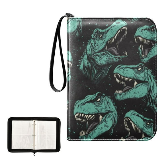 Game Card Storage Bag Collectible Trading Card Albums The 4-Pocket Card Binder With 50-Page Sleeve Can Hold 400 Game Cards Cool Big Mouth Dinosaur