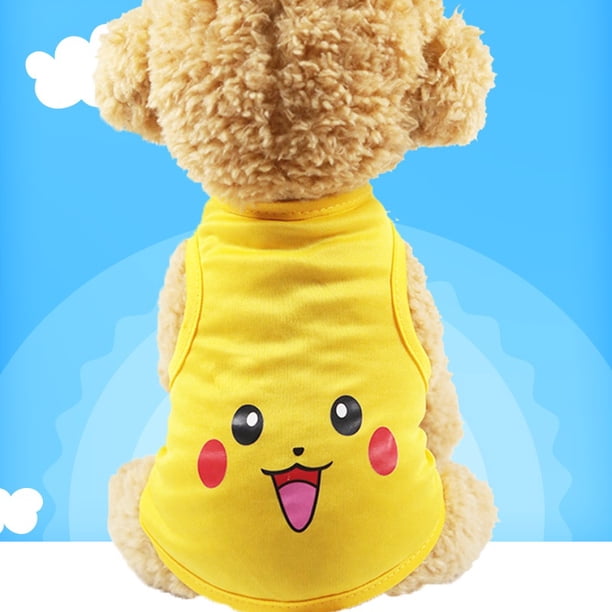 Ropa Para Perros/Mascotas/Camiseta De Dibujos Animados Para Gatos/Chaleco De Verano Para Cachorro