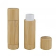 thumbnail image 1 of 2 piezas de tubo de lápiz labial vacío de bambú, botella de bálsamo labial, botellas de brillo de labios portátiles para mujeres y niñas, regalo de , A, 1 of 8