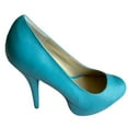 thumbnail image 5 of Bonnibel Monique-1N Women's Round Toe Platform 5-Inch Holiday Party Dress Pumps TURQUOISE PU 7, 5 of 6