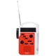 thumbnail image 4 of Manivela portátil solar de plástico, multifuncional, radio Am FM, banco de energía para teléfono móvil, linterna LED, alarma de emergencia (rojo), 4 of 10