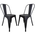thumbnail image 1 of Silla Tolix Blanco Metal 2 Pzas Comedor Restaurante Exterior negro, 1 of 9