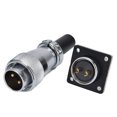 thumbnail image 1 of Male Female Industrial Connector, WS20 2 Pin Electrical Thread Panel Metal Aviation Plug Socket  For AC Signal For Wire, 1 of 8