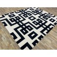 thumbnail image 2 of 8x10 Rug Hand-tufted White & Black Nz Wool & viscose Living Room Bedroom office area rug, 2 of 5