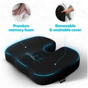FORTEM Seat Cushion, Office Chair Cushion, Lumbar Support Pillow for Office Chair, Memory Foam Car Seat Cushions, Sciatica Coccyx Tailbone Pain Relief, Cushions for Back Support, Washable, Non Slip