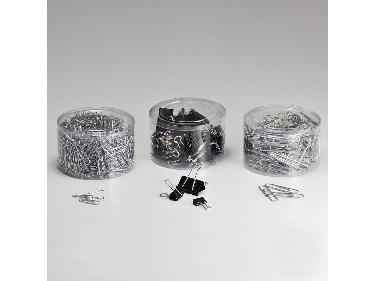 Officemate Clip Value Pack 1040 Pieces, 200 Giant Coated Paperclips, 750 #2 Coated Paperclips, 44 Mini, 40 Small and 6 Medium Black Binder Clips (97300)