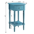 thumbnail image 4 of Convenience Concepts French Country Table d'Appoint Carrée Khloe, Fini Bois Bleu, 4 of 4