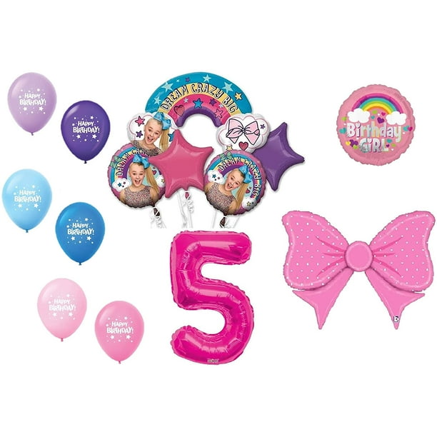 Jojo Siwa 5th 5" Pink Bow Happy Birthday Party Dream Crazy Decoration