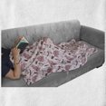 thumbnail image 6 of Vintage Soft Flannel Fleece Blanket, Women Fashion Theme Old Fashioned Accessories Gloves Shoes Peacock Feather Earrings, Cozy Plush for Indoor and Outdoor Use, 60" x 80", Pale Pink, by Ambesonne, 6 of 6