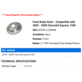 thumbnail image 2 of Front Brake Rotor - Compatible with 2003 - 2008 Chevy Express 1500 2004 2005 2006 2007, 2 of 2