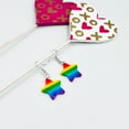 thumbnail image 5 of Pride Earrings Women - Rainbow Earrings - Rainbow Jewelry - Gay Pride Jewelry (The Rainbow Star), 5 of 8