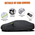 thumbnail image 3 of Housse de Voiture Complète avec Bande Réfléchissante Protection Solaire Anti-Poussière et Imperméable Résistante aux Rayures Universelle m, 3 of 7