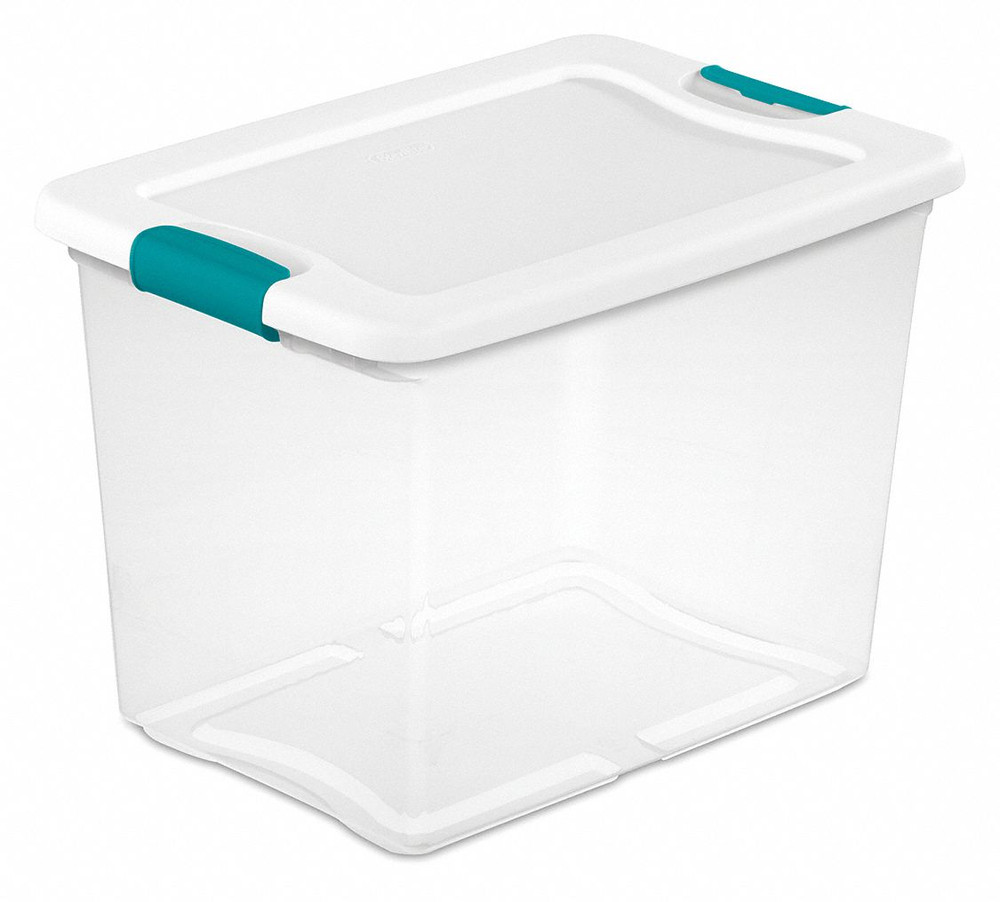 SteriliteSterilite Storage Tote,ClearWhite,Polypropylene 14958006