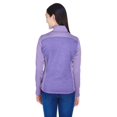 thumbnail image 2 of Ladies' Newbury Colorblock Mélange Fleece Full-Zip - GRAPE/ GRAPE HTH - 2XL, 2 of 3