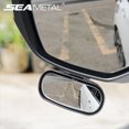 thumbnail image 2 of SEAMETAL Car Mirror 360掳 Adjustable Wide Angle Side Rear Mirrors Blind Spot Snap Way for Parking Auxiliary Rear View Mirror White, 2 of 6